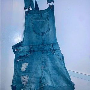 Distressed Overalls